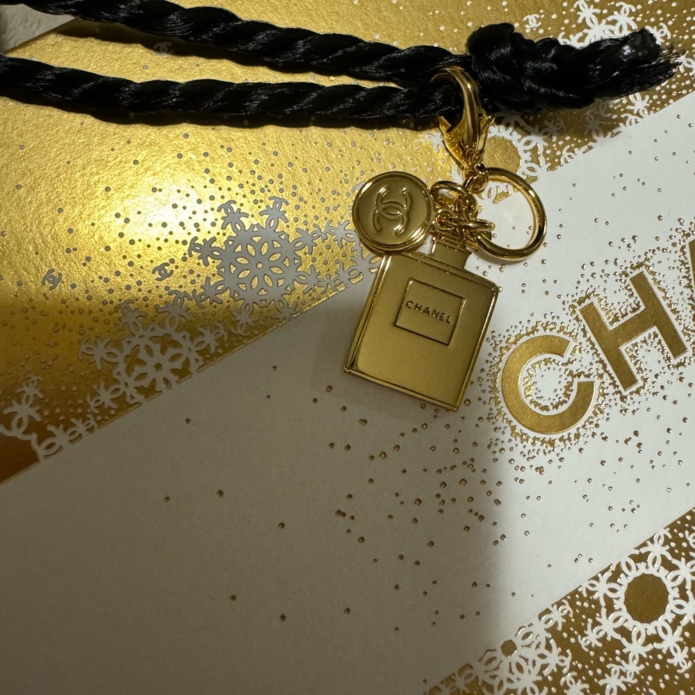 Authentic Chanel Charm fragrance bottle gold beauty holiday 2024 gift 🎁